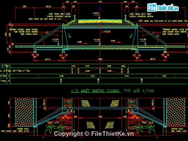 Bản vẽ,Bản vẽ cống hộp,thiết kế cống hộp 3x3m